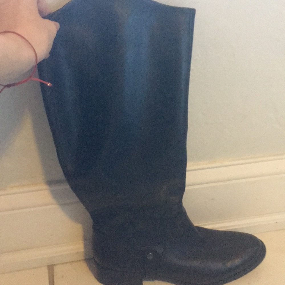 Franco sarto black leather boots